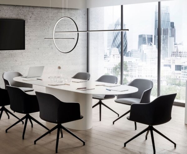 Redo 01-1737 - Lampadario a sospensione con filo LED dimmerabile GIOTTO LED/56W/230V nero
