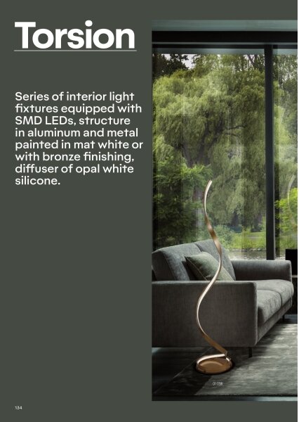 Redo 01-1797 - Lampada da terra LED dimmerabile TORSION LED/24W/230V bianca