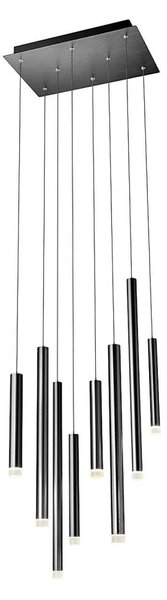 Redo 01-2048 - Lampadario LED a sospensione con filo MADISON 8xLED/4W/230V nero