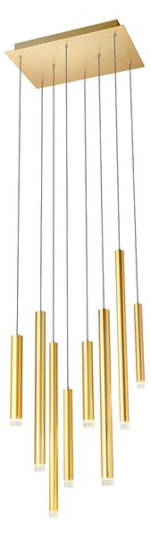 Redo 01-2046 - Lampadario LED a sospensione con filo MADISON 8xLED/4W/230V oro