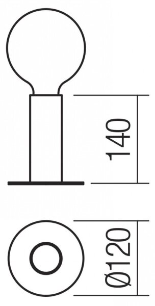 Redo 01-2131 - Lampada da tavolo Touch RIVET 1xE27/42W/230V rame