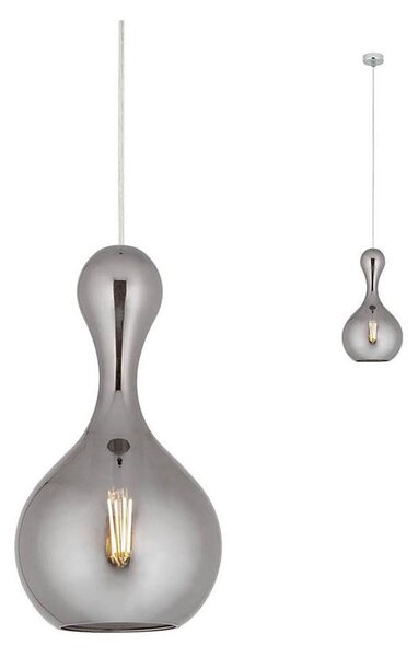 Redo 01-2259 - Lampadario a sospensione con filo LOB 1xE27/42W/230V diametro 22 cm grigio