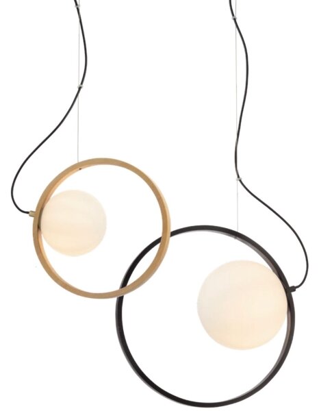 Redo 01-2319 - Lampadario a sospensione con filo KLEIDI 1xE14/28W/230V diametro 27 cm marrone