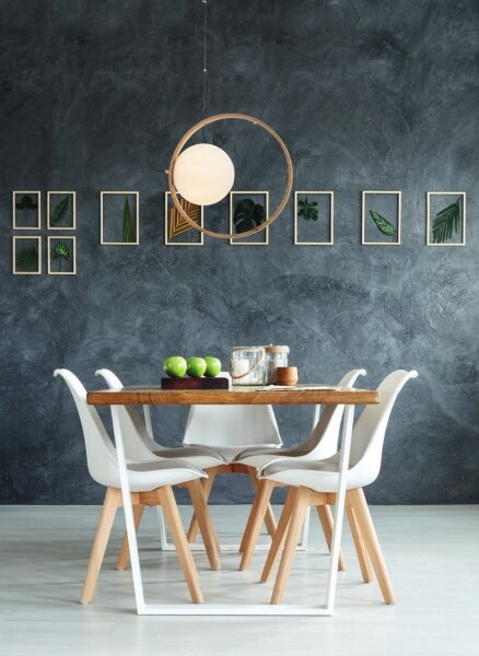 Redo 01-2319 - Lampadario a sospensione con filo KLEIDI 1xE14/28W/230V diametro 27 cm marrone