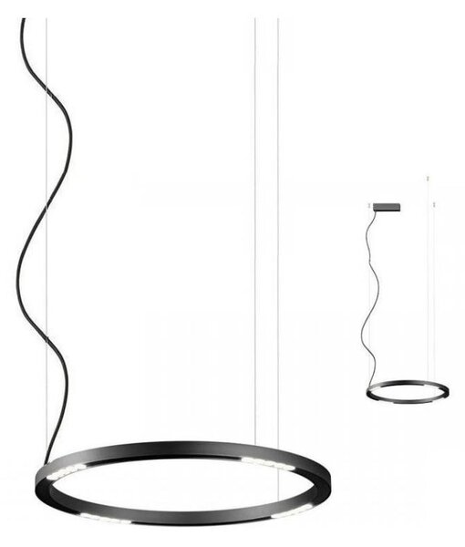 Redo 01-2204 - Lampadario LED a sospensione con filo UNION LED/34W/230V 3000K diametro 60 cm nero
