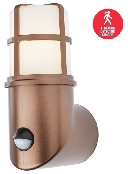 Redo 90200 - Lampada da esterno con sensore TRITON 1xE27/28W/230V IP54 rame