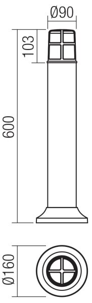 Redo 90246 - Lampada da esterno TRITON 1xE27/28W/230V IP54 nero