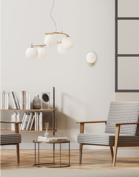 Redo 01-2719 - Lampadario a sospensione con filo VOLLEY 5xE14/28W/230V oro