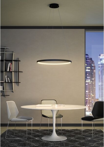 Redo 01-2674- Lampadario a sospensione con filo LED dimmerabile ICONIC LED/50W/230V diametro 58 cm nero