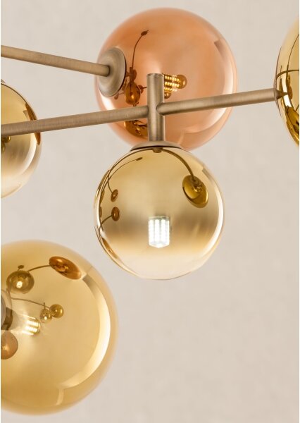 Redo 01-2781 - Lampadario a sospensione con supporto rigido ROY 10xG9/10W/230V