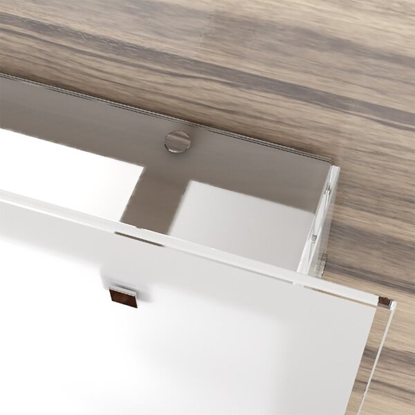 Applique top light brick 1122 ag e27 led vetro extrachiaro satinato bordo trasparente - Top Light