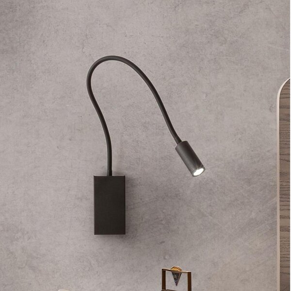 Redo 01-2755 - Lampada LED flessibile WALLIE LED/3W/230V USB CRI 90 nera