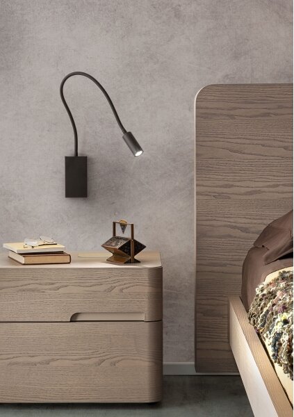 Redo 01-2755 - Lampada LED flessibile WALLIE LED/3W/230V USB CRI 90 nera