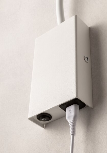 Redo 01-2754 - Lampada LED flessibile WALLIE LED/3W/230V USB CRI 90 bianco