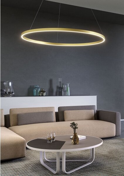 Redo 01-2889 - Lampadario a sospensione con filo LED dimmerabile FEBE LED/62W/230V oro