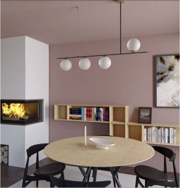 Redo 01-2949 - Lampadario a sospensione con filo ESSENTIAL 4xE14/28W/230V