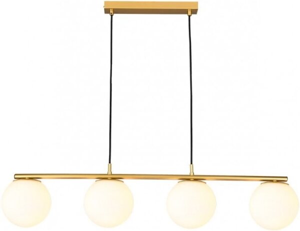 Redo 01-3155 - Lampadario a sospensione con filo BOWLING 4xE27/42W/230V oro
