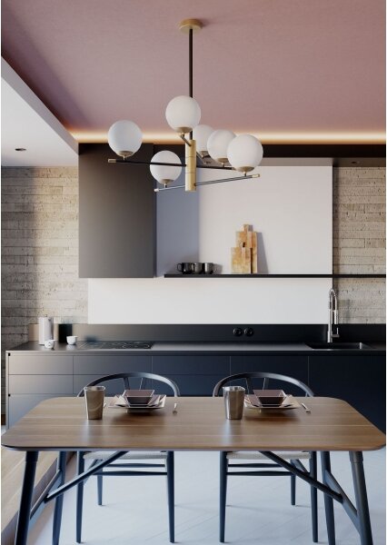 Redo 01-2950 - Lampadario a sospensione con supporto rigido ESSENTIAL 6xE14/28W/230V