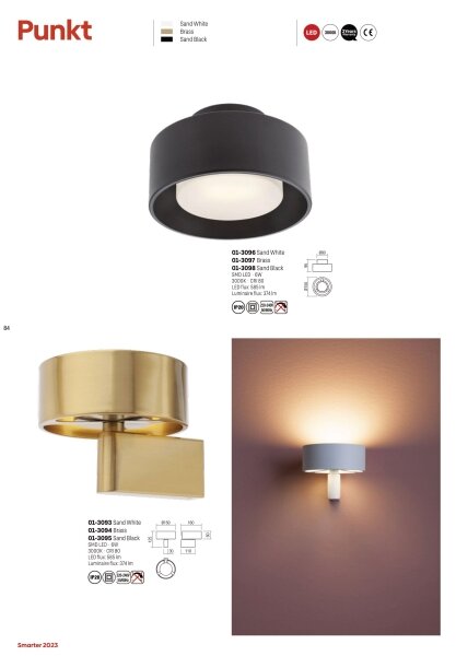 Redo 01-3096 - Plafoniera LED PUNKT LED/6W/230V bianco