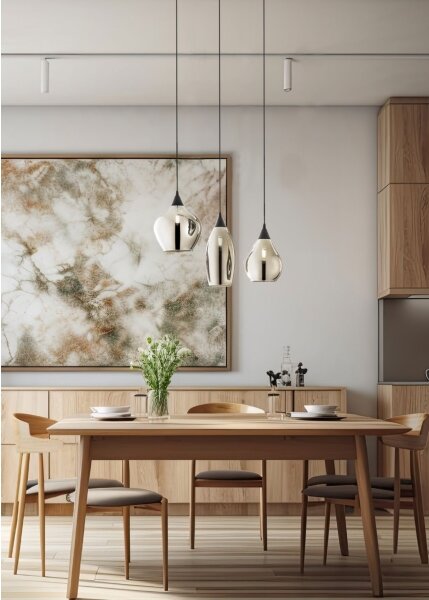Redo 01-3190 - Lampadario a sospensione con filo TANNER 1xE14/28W/230V diametro 15 cm