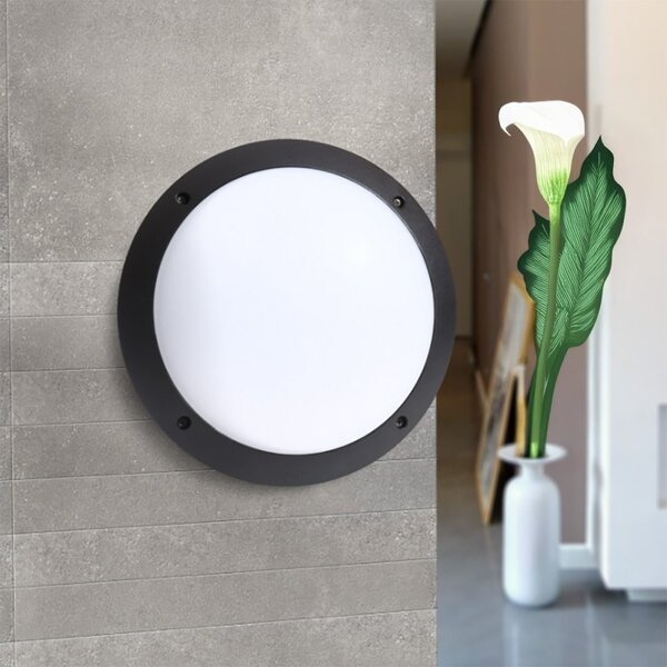 Applique esterno top light tropea 30 ne e27 led resina - Top Light