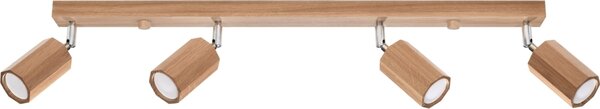 Faretto da soffitto RUVANO in legno scuro 4xGU10x40W, dimensioni: 20x5x80 cm, IP20, Pure Lume