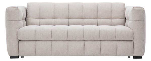 Divano letto design 3 posti in tessuto effetto velluto beige testurizzato CORTO