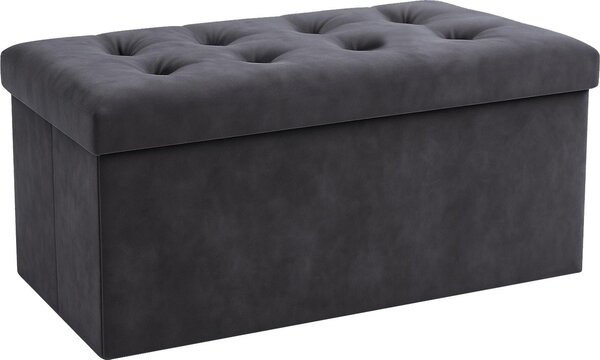 Ruhhy 26130 Sgabello con contenitore 76 x 38 x 38 cm, grigio scuro