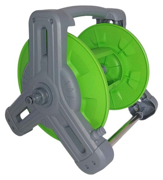 DIVODV 27880: Supporto per avvolgitore di tubo da giardino, attacco 1/2", capacità fino a 30 metri