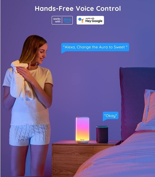 Govee - LED RGBIC Lampada da tavolo dimmerabile AURA 2 2200-6500K Wi-Fi Matter