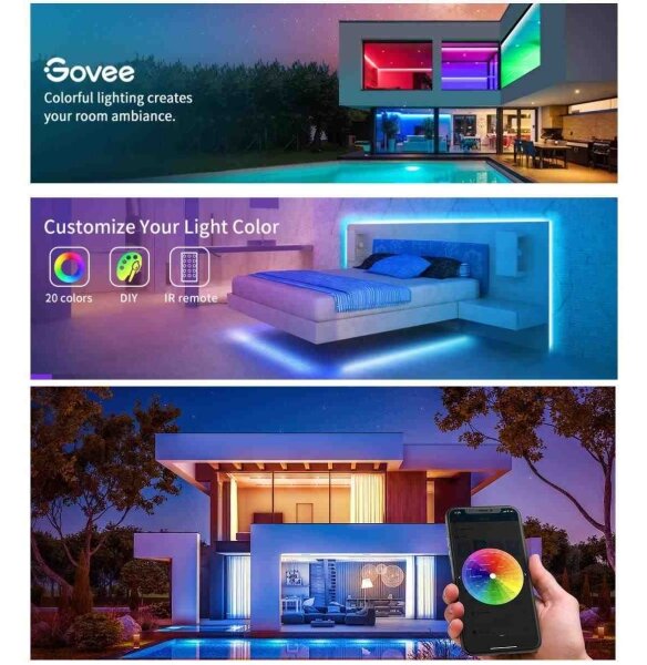 Govee - Wi-Fi RGB Smart Striscia LED 10m