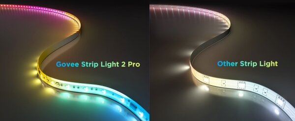 Govee - LED RGBWWIC Striscia dimmerabile Striscia Lampada 2 Pro 5m Wi-Fi Matter