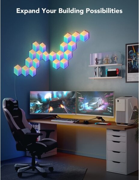 Govee - SET 10x Lampada LED Glide Hexa Pro LED Smart RGBIC Wi-Fi