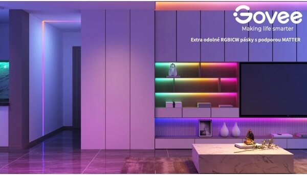 Govee - Wi-Fi RGBICW Smart PRO Striscia LED 10m MATTER - extra durevole