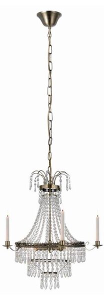 Markslöjd 105157 - Lampadario su catena MARIELUND 3xE14/40W/230V ottone