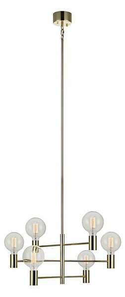 Markslöjd 106418 - Lampadario a sospensione CAPITAL 6xE27/60W/230V ottone