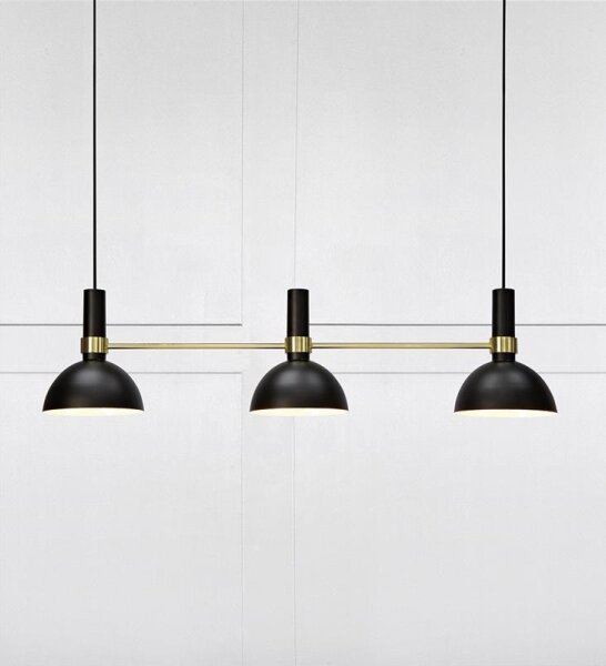 Markslöjd 106971 - Lampadario a sospensione con filo LARRY 3xE27/60W/230V nero/oro