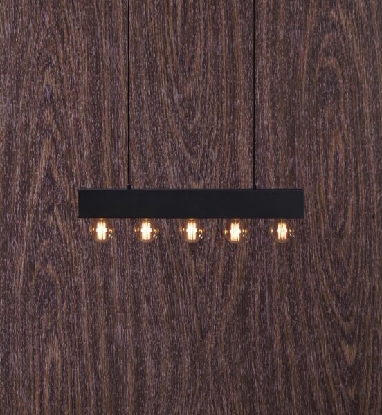 Markslöjd 107037 - Lampadario a sospensione con filo COUTURE 5xE27/40W/230V nero
