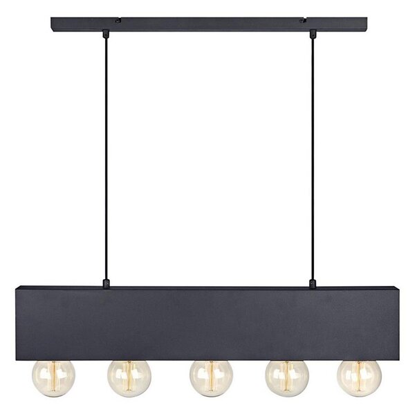 Markslöjd 107037 - Lampadario a sospensione con filo COUTURE 5xE27/40W/230V nero