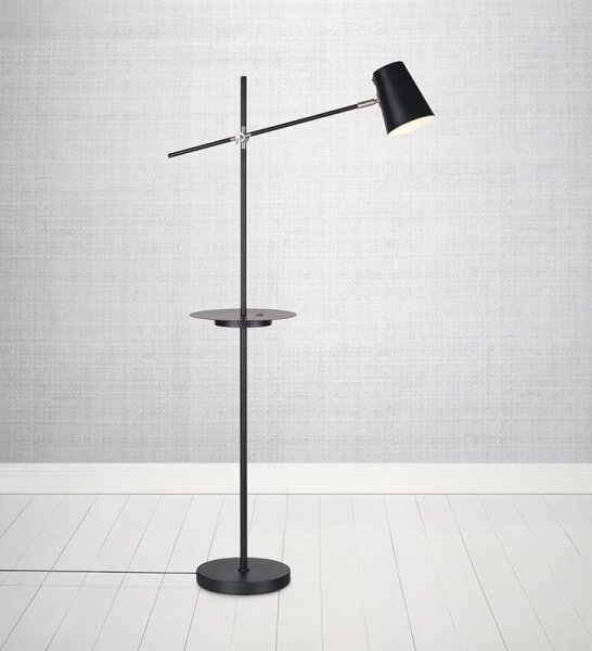 Markslöjd 107307 - Lampada da terra con USB LINEAR 1xE14/40W/230V