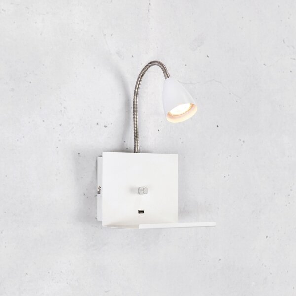 Markslöjd 107140 - Applique dimmerabile con USB LOGI 1xGU10/7W/230V