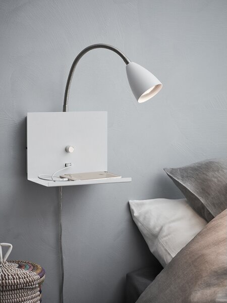 Markslöjd 107140 - Applique dimmerabile con USB LOGI 1xGU10/7W/230V