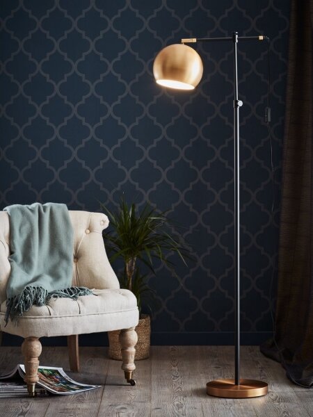 Markslöjd 107231 - Lampada da terra CHESTER 1xE27/40W/230V nero/bronzo
