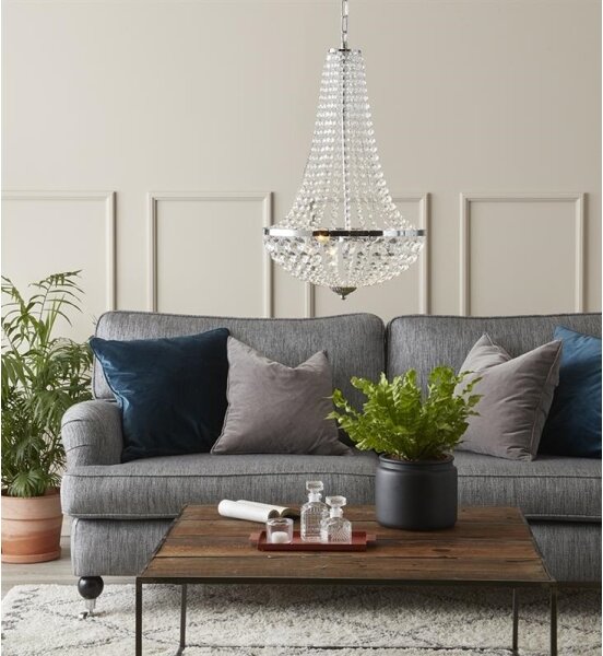 Markslöjd 107550 - Lampadario di cristallo da bagno a sospensione con catena GRÄNSÖ 2xG9/20W/230V