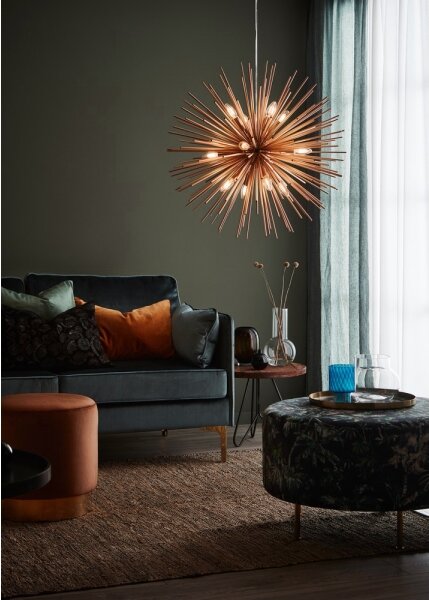Markslöjd 107752 - Lampadario a sospensione con filo SOLEIL 12xE14/20W/260V Oro rosa