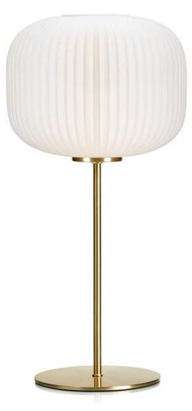 Markslöjd 107819 - Lampada da tavolo SOBER 1xE27/60W/230V bianca/ottone