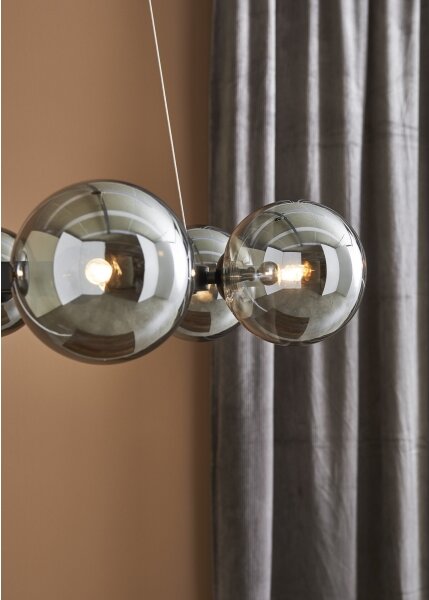 Markslöjd 108051 - Lampadario su filo CIRCLE 6xG9/20W/230V nero