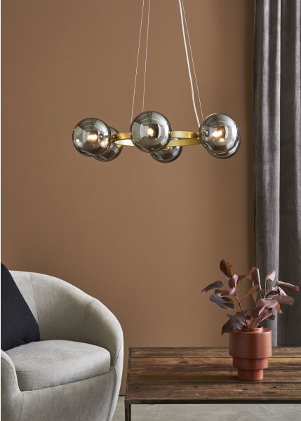 Markslöjd 108050 - Lampadario su filo CIRCLE 6xG9/20W/230V oro