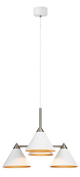 Markslöjd 108077 - Lampadario su filo KLINT 4xE14/40W/230V bianco