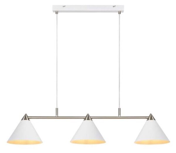 Markslöjd 108075 - Lampadario su filo KLINT 3xE14/40W/230V bianco